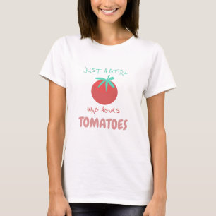 T-shirt Juste une fille qui aime les tomates de jardin