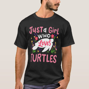 T-shirt Juste une fille qui aime les tortues
