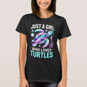 T-shirt Juste une fille qui aime les tortues