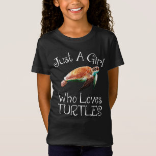 T-Shirt Juste une fille qui aime les tortues