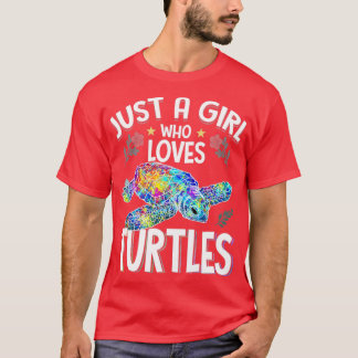 T-shirt Juste Une Fille Qui Aime Les Tortues