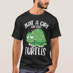 T-shirt Juste Une Fille Qui Aime Les Tortues Signe D'Océan