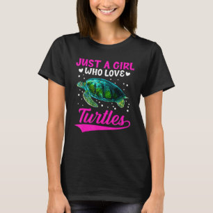 T-shirt Juste Une Fille Qui Aime Les Tortues Tortues Mer A