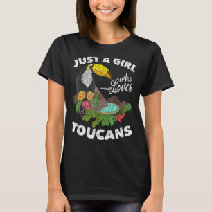 T-shirt Juste une fille qui aime les Toucans Rainforest An