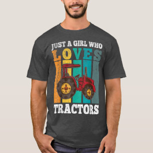 T-shirt Juste Une Fille Qui Aime Les Tracteurs Agriculteur