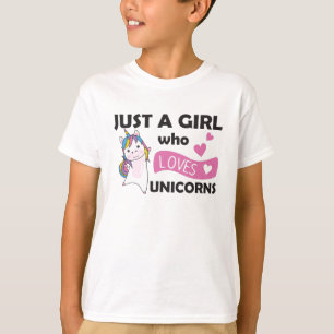 T-shirt Juste Une Fille Qui Aime Les Unicornes Pour Les Fi