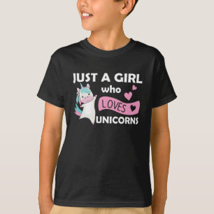 T-shirt Juste Une Fille Qui Aime Les Unicornes Pour Les Fi