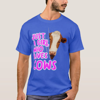 T-shirt Juste Une Fille Qui Aime Les Vaches