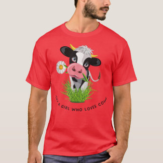 T-shirt Juste une fille qui aime les vaches 596 5770