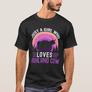 T-shirt Juste une fille qui aime les vaches des Highlands
