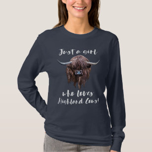 T-shirt Juste une fille qui aime les vaches des montagnes