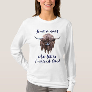 T-shirt Juste une fille qui aime les vaches des montagnes