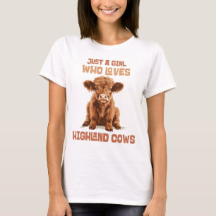 T-shirt Juste une fille qui aime les vaches Highland