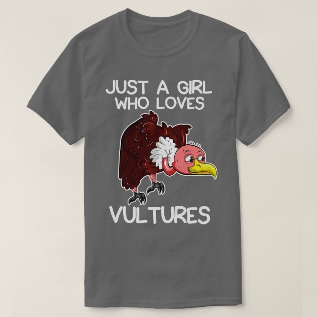 T-shirt Juste une fille qui aime les vautours (Design devant)
