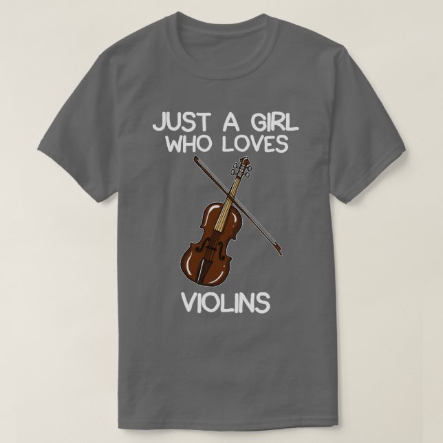 T-shirt Juste une fille qui aime les violons (Design devant)