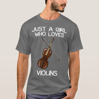 T-shirt Juste une fille qui aime les violons