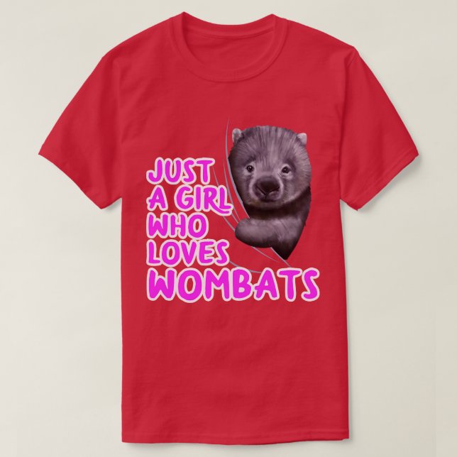 T-shirt Juste Une Fille Qui Aime Les Wombats (Design devant)