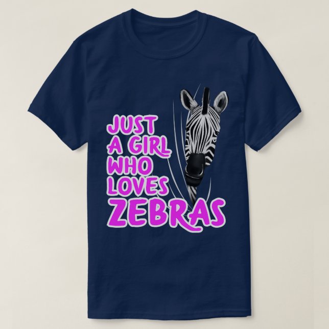 T-shirt Juste Une Fille Qui Aime Les Zèbres (Design devant)
