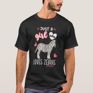 T-shirt Juste Une Fille Qui Aime Les Zèbres