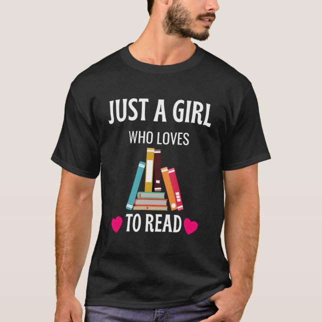 T-shirt Juste Une Fille Qui Aime Lire Chemise Cute Livre W (Devant)
