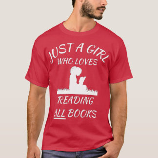 T-shirt juste une fille qui aime lire des livres interdits