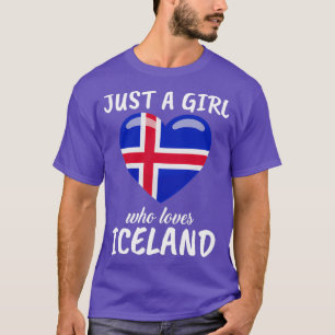 T-shirt Juste une fille qui aime l'Islande