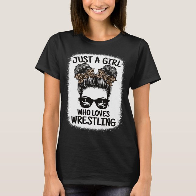T-shirt Juste Une Fille Qui Aime Lutter Drôle Lutter Amour (Devant)