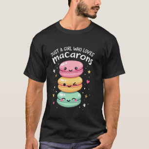 T-shirt Juste une fille qui aime Macarons Macaron French B