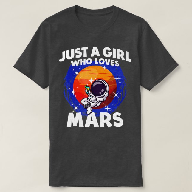 T-shirt Juste Une Fille Qui Aime Mars (Design devant)