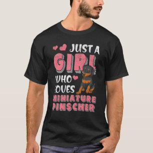 T-shirt Juste Une Fille Qui Aime Miniature Pinscher Chien 