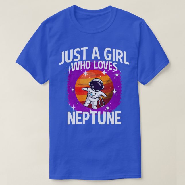 T-shirt Juste une fille qui aime Neptune (Design devant)