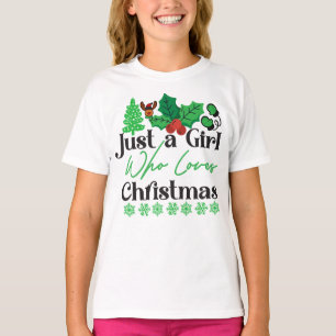 T-shirt Juste une fille qui aime Noël-42318