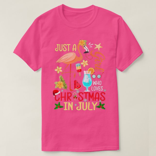 T-shirt Juste Une Fille Qui Aime Noël En Juillet Filles So (Design devant)