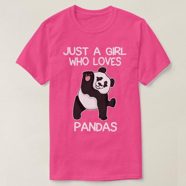 T-shirt Juste une fille qui aime Pandas 1 (Design devant)