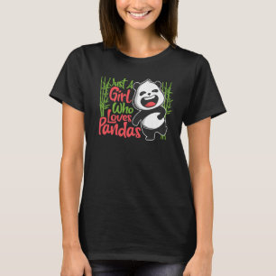 T-shirt Juste Une Fille Qui Aime Pandas Animal Pour Femmes