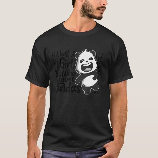 T-shirt Juste Une Fille Qui Aime Pandas Animal Pour Femmes (Devant)