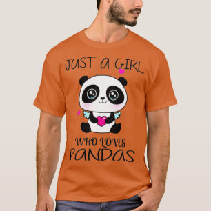 T-shirt Juste Une Fille Qui Aime Pandas Cute Panda (10)