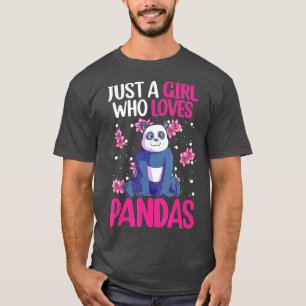 T-shirt Juste une fille qui aime Pandas femmes Pandabear P
