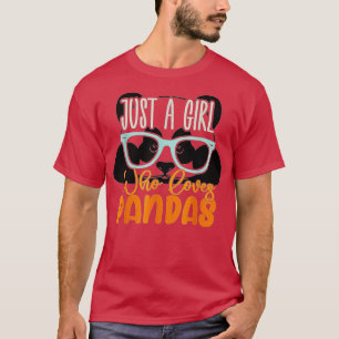 T-shirt Juste une fille qui aime Pandas mignonne Panda (18
