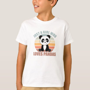 T-shirt Juste Une Fille Qui Aime Pandas Mignonnes Animaux