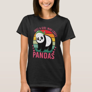 T-shirt Juste Une Fille Qui Aime Pandas Panda Ours Animal