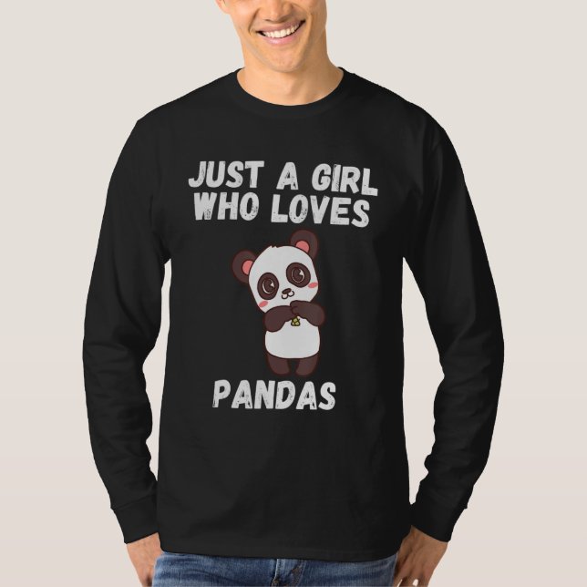 T-shirt Juste Une Fille Qui Aime Pandas Panda Pour Les Fil (Devant)
