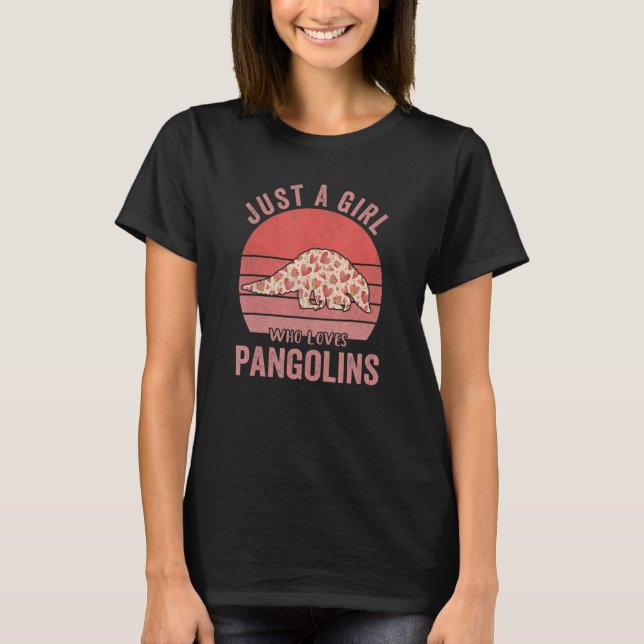 T-shirt Juste une fille qui aime Pangolins Citation Pangol (Devant)