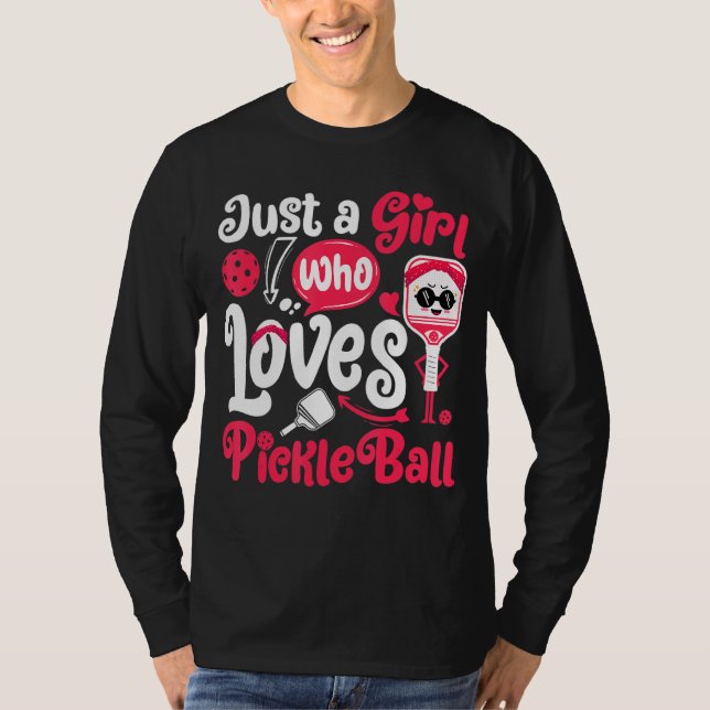 T-shirt Juste Une Fille Qui Aime Pickleball Drôle Pickleba (Devant)