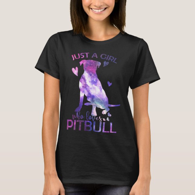 T-shirt Juste Une Fille Qui Aime Pitbull (Devant)