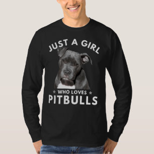 T-shirt Juste une fille qui aime Pitbulls Essential 22