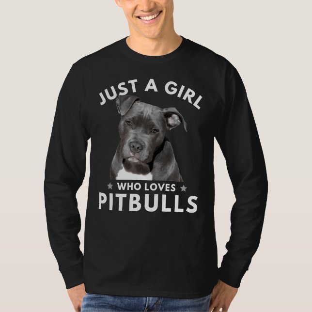 T-shirt Juste une fille qui aime Pitbulls Essential 22 (Devant)