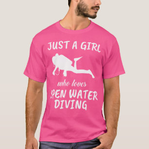 T-shirt Juste Une Fille Qui Aime Plongée Plongée Plongée S