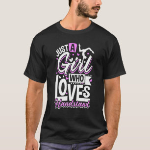 T-shirt Juste Une Fille Qui Aime Poignée Sports Gymnastiqu