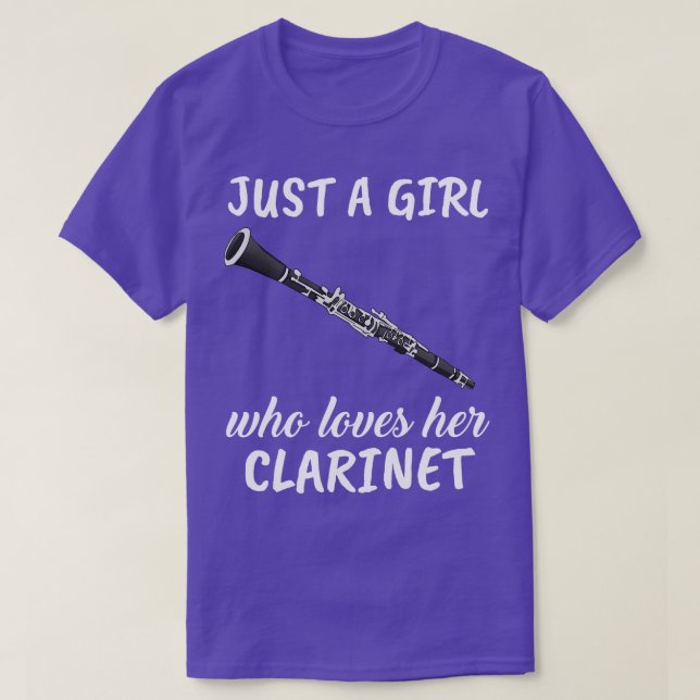 T-shirt Juste Une Fille Qui Aime Sa Clarinette (Design devant)